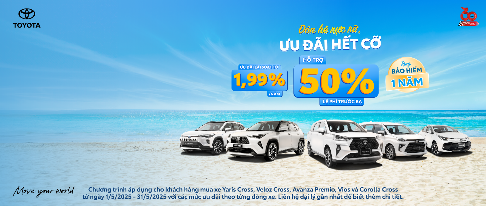 Chương Trình Khuyến Mãi Dành Cho Các Dòng Xe Toyota Vios, Toyota Veloz Cross, Yaris Cross, Avanza Premio Trong Tháng 04 Năm 2025