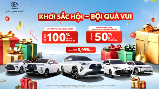 TOYOTA TUNG KHUYẾN MÃI KHỦNG CUỐI NĂM TRI ÂN KHÁCH HÀNG KHI MUA 5 MẪU XE TRONG THÁNG 12/2024