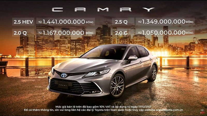 đánh giá Toyota Camry giá bán