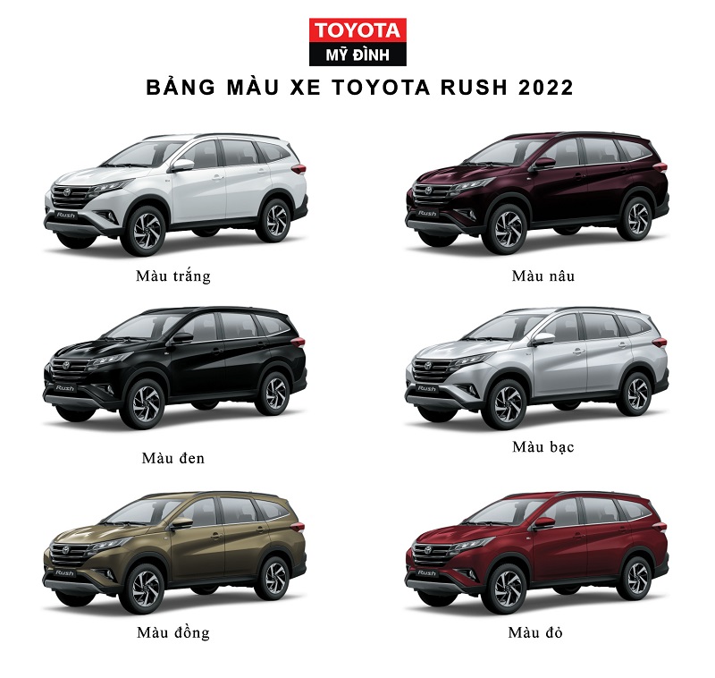 Đánh giá Toyota Rush 2022 màu xe