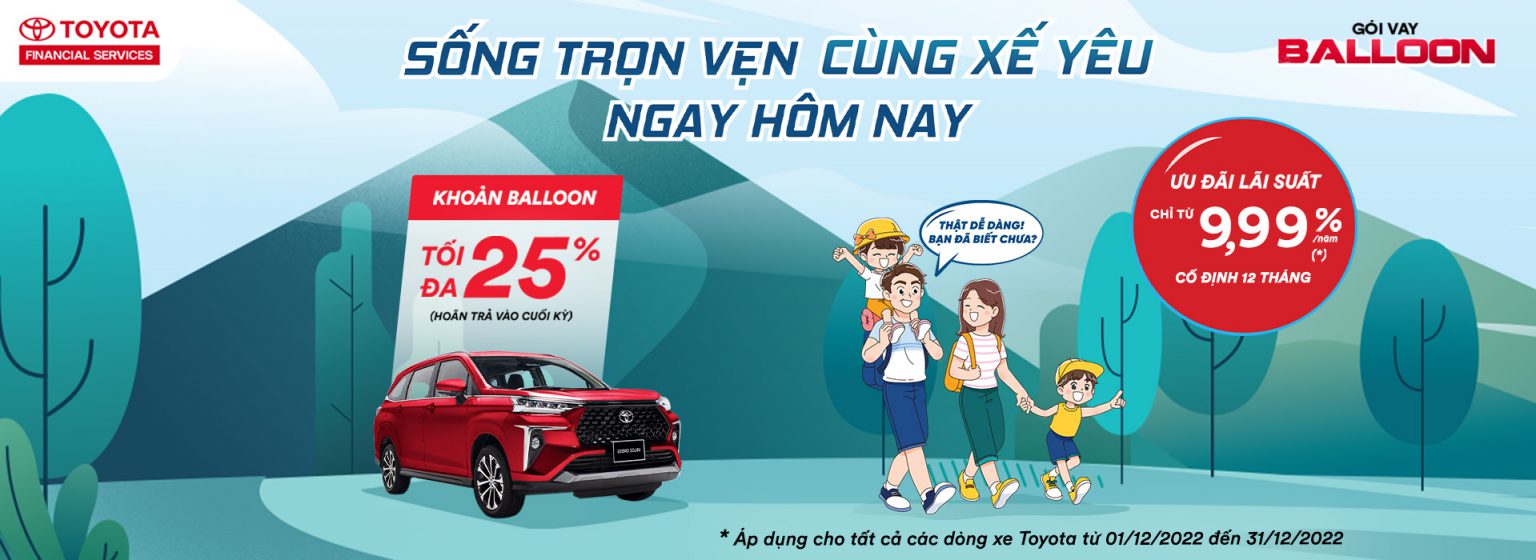chính sách cho vay mua xe Toyota tại Toyota Mỹ Đình tháng 12/2022