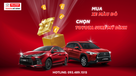 Xe màu đỏ Toyota Sự kết hợp hoàn hảo giữa phong cách cá nhân và phong thủy tài lộc